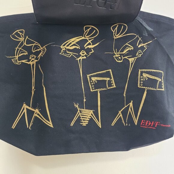 Hammitt Los Angeles Large Tote Bag Black Canvas - Picture 5 of 9